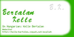 bertalan kelle business card